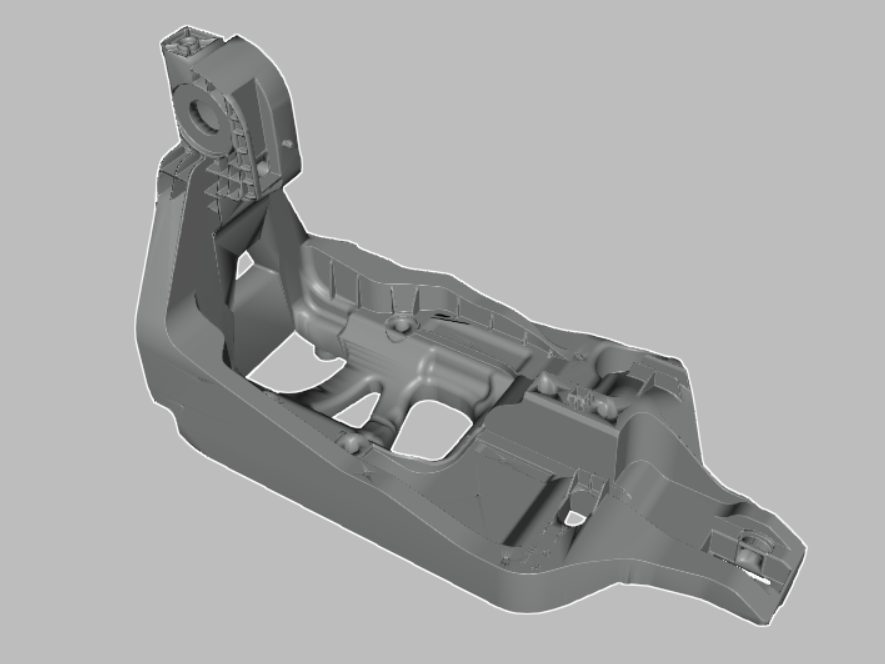 A moulded structural bracket as a clean mesh