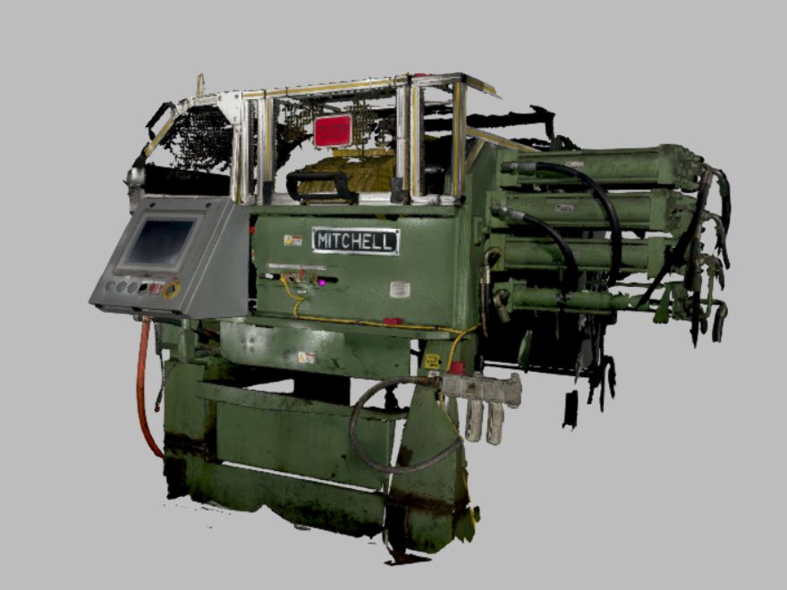 An industrial machine as a full colour mesh