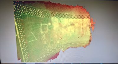 Colour deviation map of the penstock plate