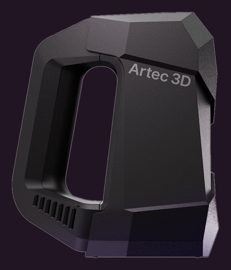The Artec Neo 3D scanner seen from behind, showing the handle